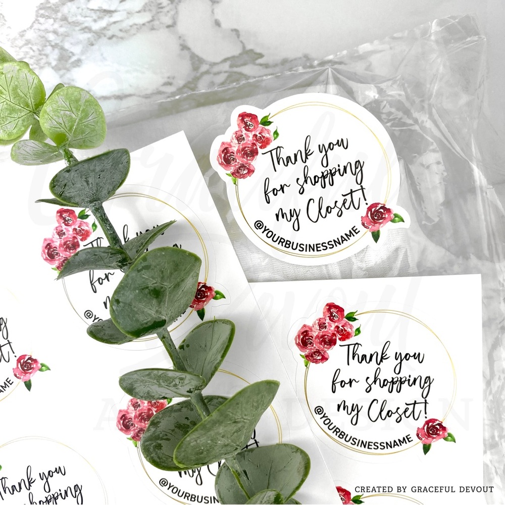 πΉThank You For Shopping My Closet! - 2" (inches) (48ct.) Stickers - Picture 5 of 7